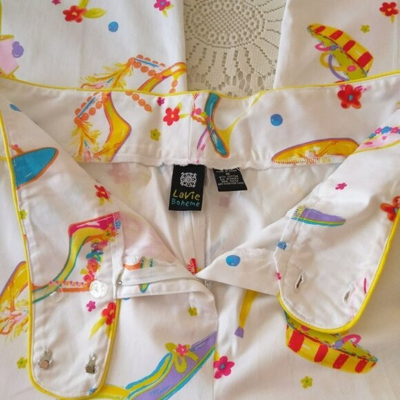 Lavie Boheme Size 12 Women's High Heels & Floral Print Capri Pant - Picture 7 of 9